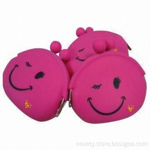 Silicone coin purses in various sizes and colors